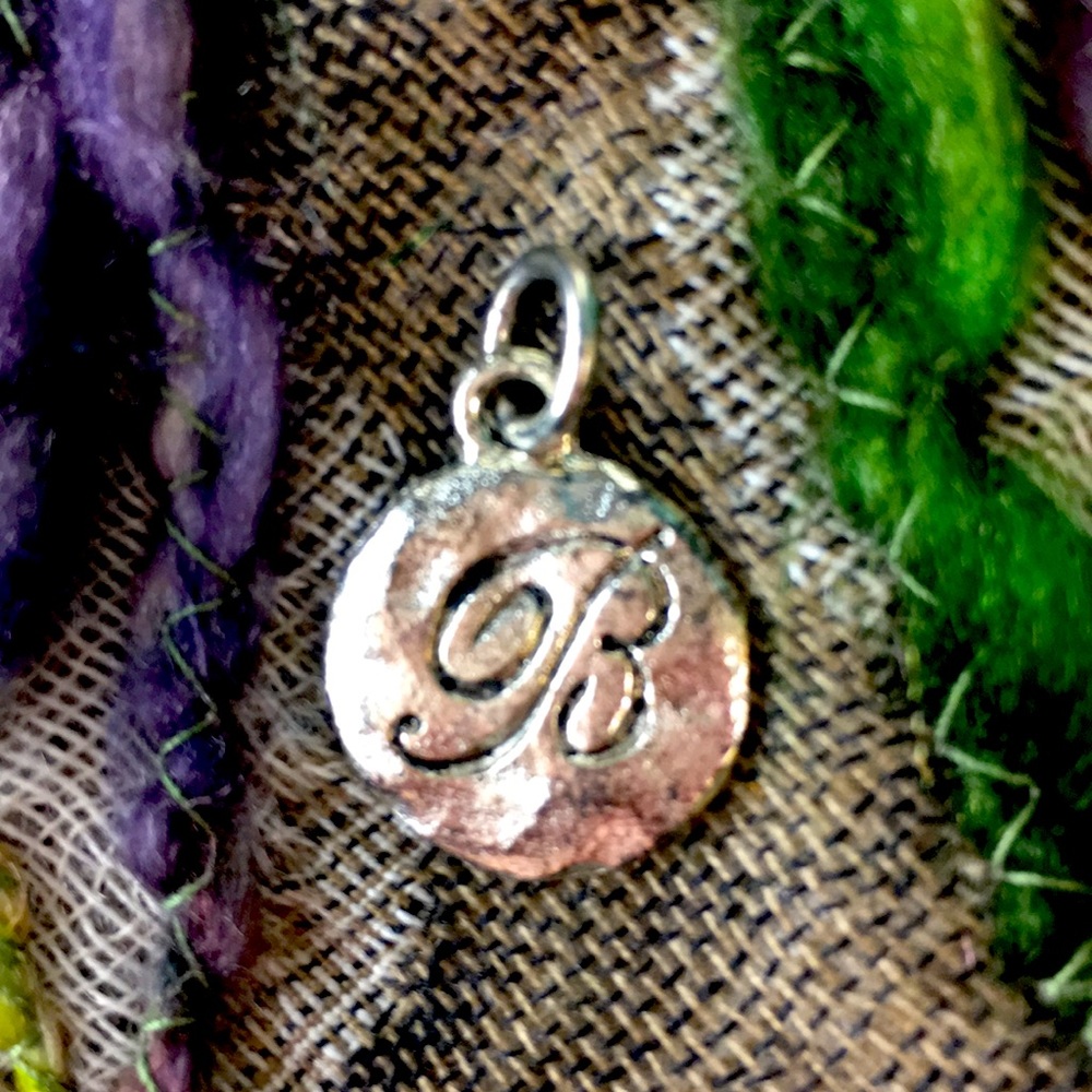 Letter B Monogram Charm with Jumpring